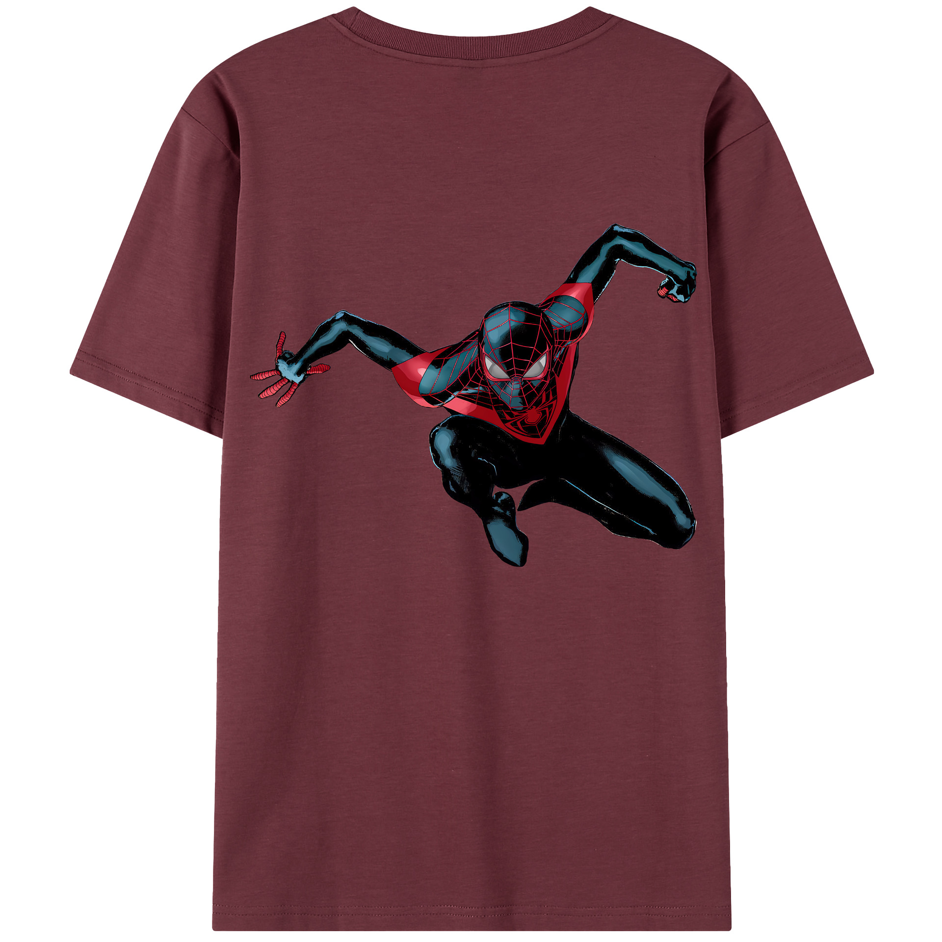 （画像用） Spider Man スパイダーマン 綿100％半袖Tシャツ（背面プリント）